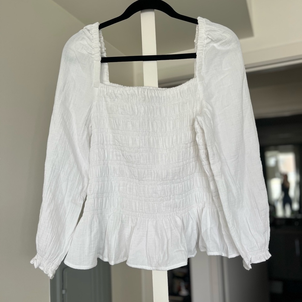 GAP New With Tags 100% Cotton Poplin Long Sleeve Top- XL - Picture 8 of 9